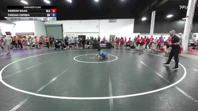 80 lbs Karson Waag, Oklahoma Blue vs Faroah Cepeda, Rhode Island Blue