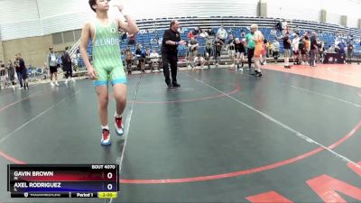 130 lbs Semifinal - Gavin Brown, IN vs Axel Rodriguez, IL