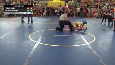 128 lbs 1st Place Match - Blake Coakley, Logan High School vs Noah Keen, Cambridge