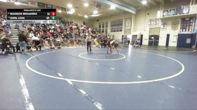 100 lbs Champ. Round 3 - Madison Broadnex, Rancho Cucamonga vs Avril Loza, Upland