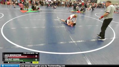 144 lbs Champ. Round 2 - Jack Bridenstine, Coon Rapids Mat Bandits Wrestling Club vs Vincent Hanna, Church Boyz Wrestling Club