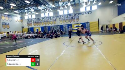 190 lbs Round 5 (8 Team) - Ayden Lombardo, Wellington vs Ricky Herman, The Outsiders