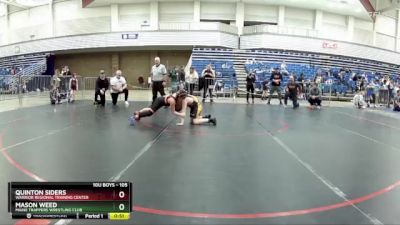 105 lbs Semifinal - Quinton Siders, Warrior Regional Training Center vs Mason Weed, Maine Trappers Wrestling Club