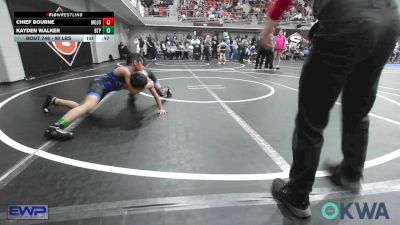 90 lbs Consi Of 4 - Chief Bourne, Mojo Grappling Academy vs Kayden Walker, Tulsa Blue T Panthers