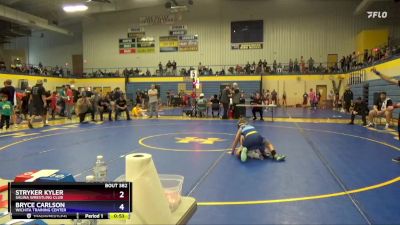 98 lbs 2nd Place Match - Stryker Kyler, Salina Wrestling Club vs Bryce Carlson, Wichita Training Center