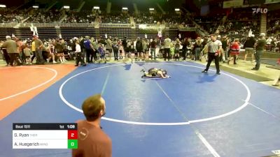 49 lbs Rr Rnd 2 - Gabe Ryan, Thermopolis WC vs Ayden Huegerich, Windsor WC