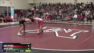 174 lbs Finals (2 Team) - Jake Prudek, Fresno City College vs Jakob Hand, Mt San Antonio College