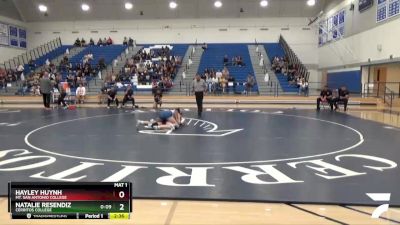 160 lbs Champ. Round 1 - Natalie Resendiz, Cerritos College vs Hayley Huynh, Mt. San Antonio College