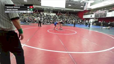 134 lbs Semifinal - Shane Takara, Irvington vs Nicolas Trujillo, Benicia