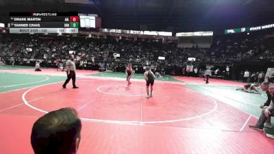 122 lbs Cons. Round 2 - Drake Martin, AHL1 vs Tanner Craig, Unattached