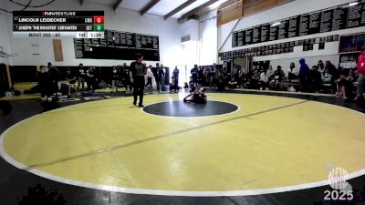83 lbs Champ. Round 2 - Joseph `the Rooster` Cervantes, Dethrone vs Lincoln Leidecker, Carnegie Middle School