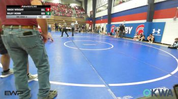 120 lbs Rr Rnd 2 - Knox Wright, Collinsville Cardinal Youth Wrestling vs Riley Robb, IRONMEN Wrestling Club