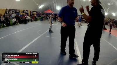 52 lbs Finals (2 Team) - Grayson Bish, DWA vs Kaleb Paddock, CP Wrestling