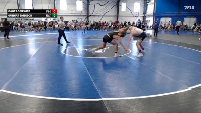 Silver 157 lbs Quarterfinal - Gage Losiewicz, Wisconsin-Eau Claire vs Gunnar Johnson, Rochester Community & Tech. College