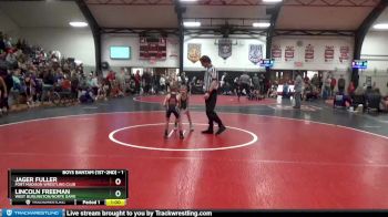 1 lbs Semifinal - Jager Fuller, Fort Madison Wrestling Club vs Lincoln Freeman, West Burlington/Norte Dame