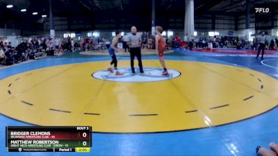 95 lbs Round 1 (6 Team) - Matthew Robertson, GREAT NECK WRESTLING CLUB - GREEN vs Bridger Clemons, RICHMOND WRESTLING CLUB