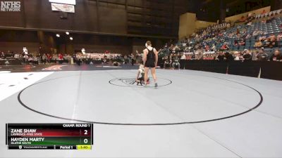 6A-175 lbs Champ. Round 1 - Hayden Marty, Olathe South vs Zane Shaw, Lawrence-Free State