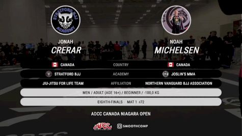 Jonah Crerar vs Noah Michelsen 2025 ADCC Niagara Open