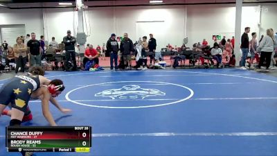 130 lbs Round 7 (8 Team) - Brody Reams, Rough House vs Chance Duffy, Mat Warriors