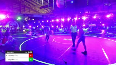 116 lbs Consi Of 4 - Austin Lorimor, Maize WC vs Jariah Snyder, Duran Elite