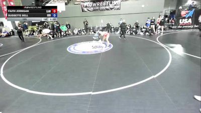 130 lbs Faith Jernigan, LAWA - Los Angles Wrestling Association vs Sussette Bell, IEWA - Inland Empire Wrestling Association
