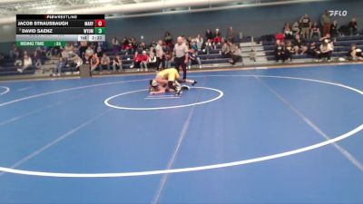 133 lbs Semifinal - Jacob Strausbaugh, Mary vs David Saenz, Wyoming