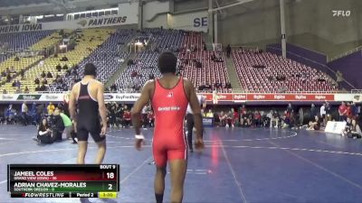 184 lbs Quarters & 1st Wb (16 Team) - Jameel Coles, Grand View (Iowa) vs Adrian Chavez-Morales, Southern Oregon