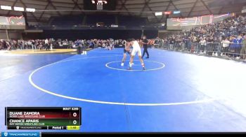 126 lbs Champ. Round 1 - Chance Aparis, Mat Demon Wrestling Club vs Duane Zamora, Moses Lake Wrestling Club