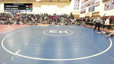 120 lbs Quarterfinal - Adrian Adames, Montville/Plainfield vs Wyatt Roberts, Daniel Hand