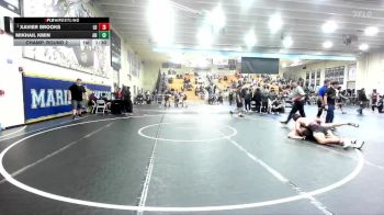 215 lbs Champ. Round 2 - Xavier Brooks, Laguna Beach vs Mikhail Kmin, Aliso Niguel