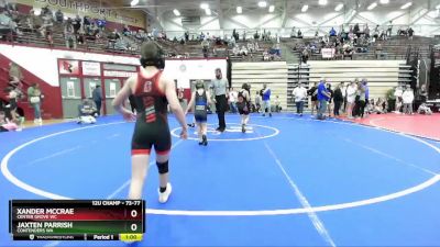 73-77 lbs Round 2 - Xander McCrae, Center Grove WC vs Jaxten Parrish, Contenders WA