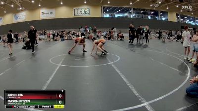 96 lbs Round 3 (6 Team) - James Hin, Cali Red vs Mason Pitzen, Kardiac Kidz