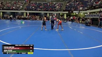 105 lbs Round 1 - Erin Rans, West Delaware Hawks vs Tayah Beyer, Team Valley Wrestling Club