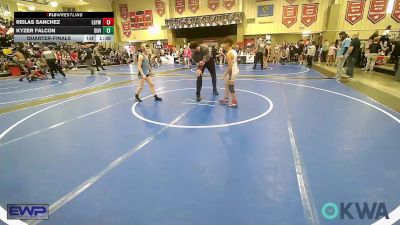 70 lbs Quarterfinal - Reilas Sanchez, Locust Grove Youth Wrestling vs Kyzer Falcon, Division Bell