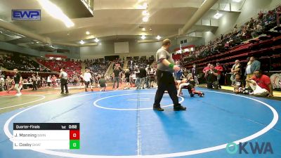 67 lbs Quarterfinal - Jett Manning, Barnsdall Youth Wrestling vs Logan Cosby, Skiatook Youth Wrestling