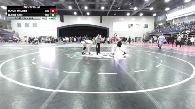 149 lbs Champ. Round 2 - Jacob Sinn, Missouri Baptist University vs Jaxon Mackey, Southeastern