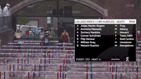 Men's 110m Hurdles Event 332, Prelims 4