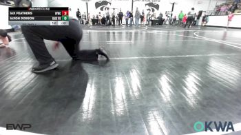 90 lbs Rr Rnd 1 - Jax Feathers, Verdigris Youth Wrestling vs Jaxon Dobson, Black Fox Wrestling Club