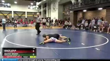 124 lbs Finals (2 Team) - Gracie Leslie, Grit And Grace vs Destiny Brown, Western Iowa Alpacas