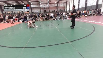 145 lbs Champ. Rd Of 16 - Aeryn Cox, Golden Tribe vs Taydem Bylin, Mat Demon Wrestling Club