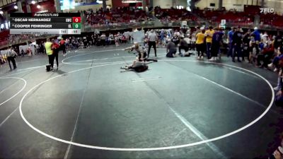 80 lbs Cons. Round 3 - Cooper Fehringer, Clarkson Leigh vs Oscar Hernandez, Gering Wrestling Club