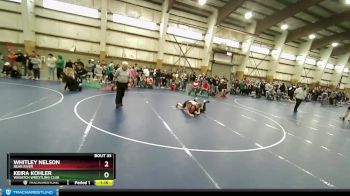 120 lbs Cons. Round 2 - Keira Kohler, Wasatch Wrestling Club vs Whitley Nelson, Bear River