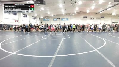 155 lbs Quarterfinal - Zander Ward, WV vs Anthony Orlandini, PA