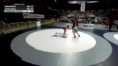 120 lbs Cons. Rd Of 16 - Aiden Medina, Firebaugh High School Wrestling vs Jacob Garcia, Madera South High School Wrestling
