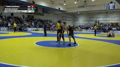 129 lbs Consi Of 8 #1 - Owen Marshall, Tahoma (WA) vs Brycen Dawley, Tahoma (WA)