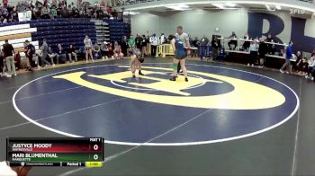 135 lbs. Cons. Round 1 - Mari Blumenthal, Marquette vs Justyce Moody, Waynesville