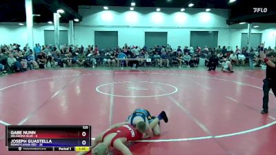 125 lbs Placement Matches (8 Team) - Gabe Nunn, Oklahoma Blue vs Joseph Guastella, Pennsylvania Red