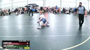 70 lbs Semifinal - Caden Dice, Marshall Greene Middle School vs Max Cranson, Dundee Elementary School