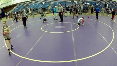 14U Girls - 80 lbs 5th Place Match - Layla Krauchun, Tinley Park Bulldogs Wrestling Club vs Jayleigh Rex, Bad Karma Wrestling Club