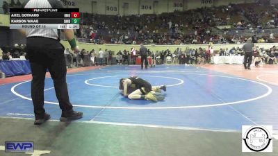 68 lbs Round Of 16 - Axel Gothard, Union JH vs Karson Waag, Sand Springs Jr High